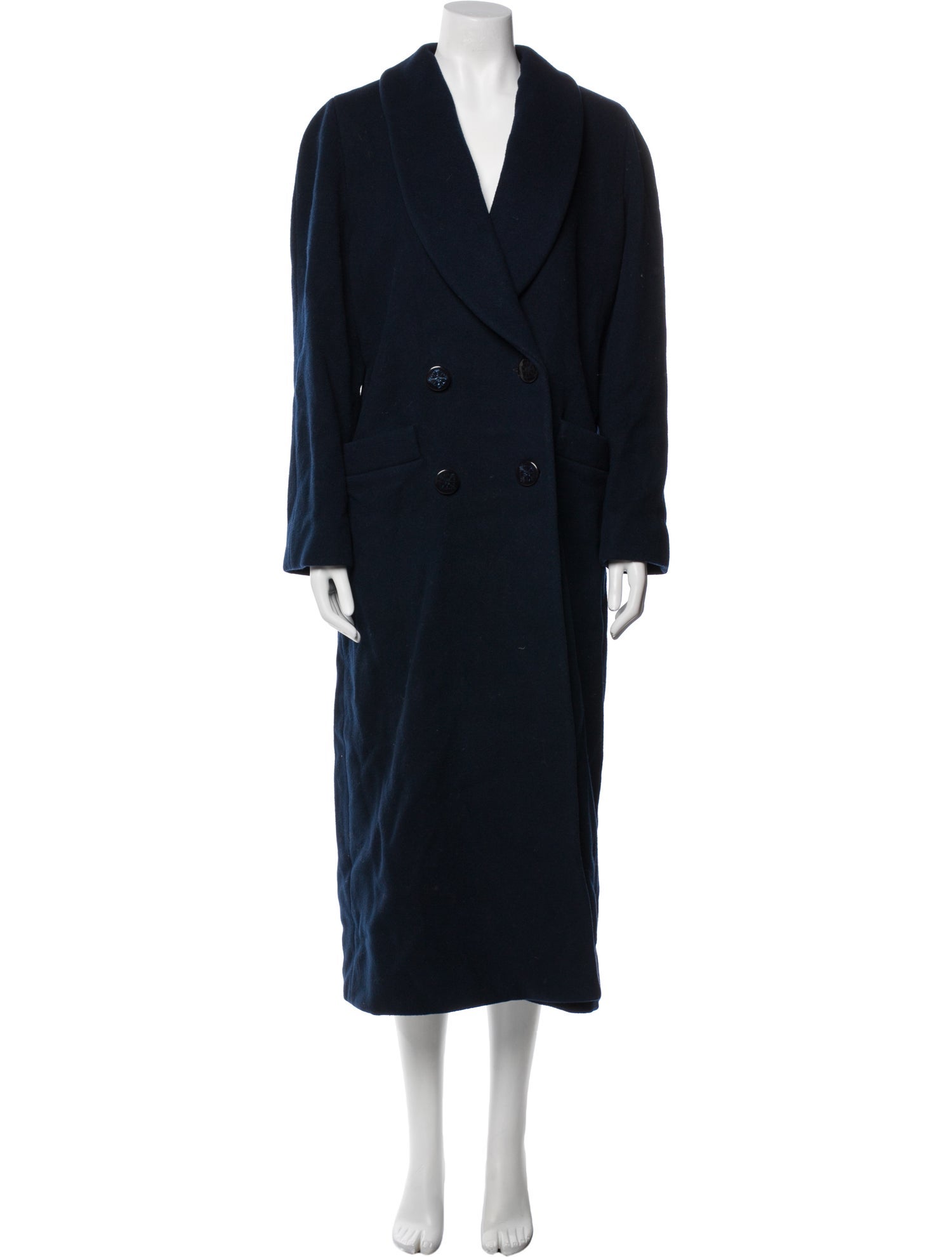 Christian Dior Wool Faux Fur Coat