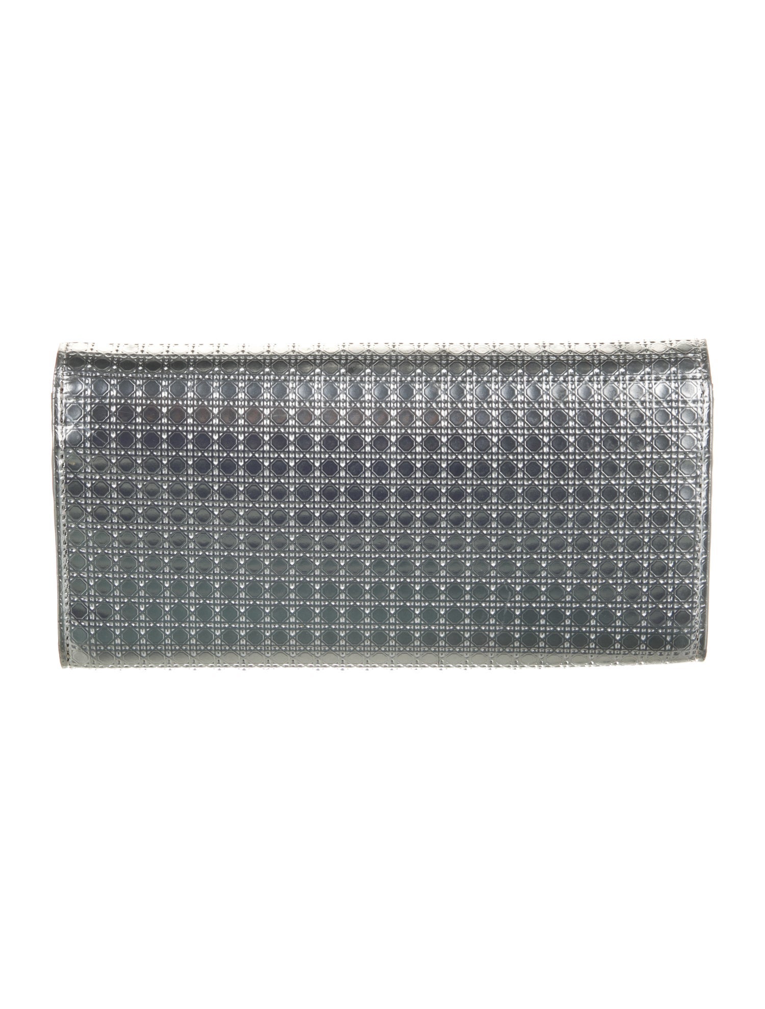 Christian Dior 2015 Microcannage Continental Wallet
