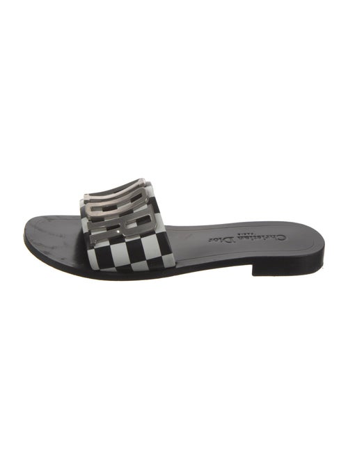 Christian Dior Leather Printed Slides