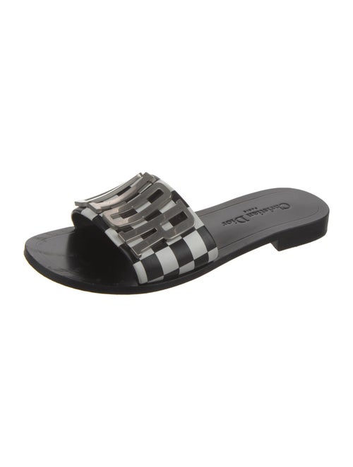 Christian Dior Leather Printed Slides