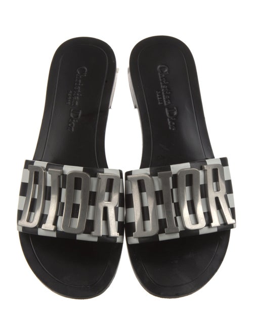 Christian Dior Leather Printed Slides