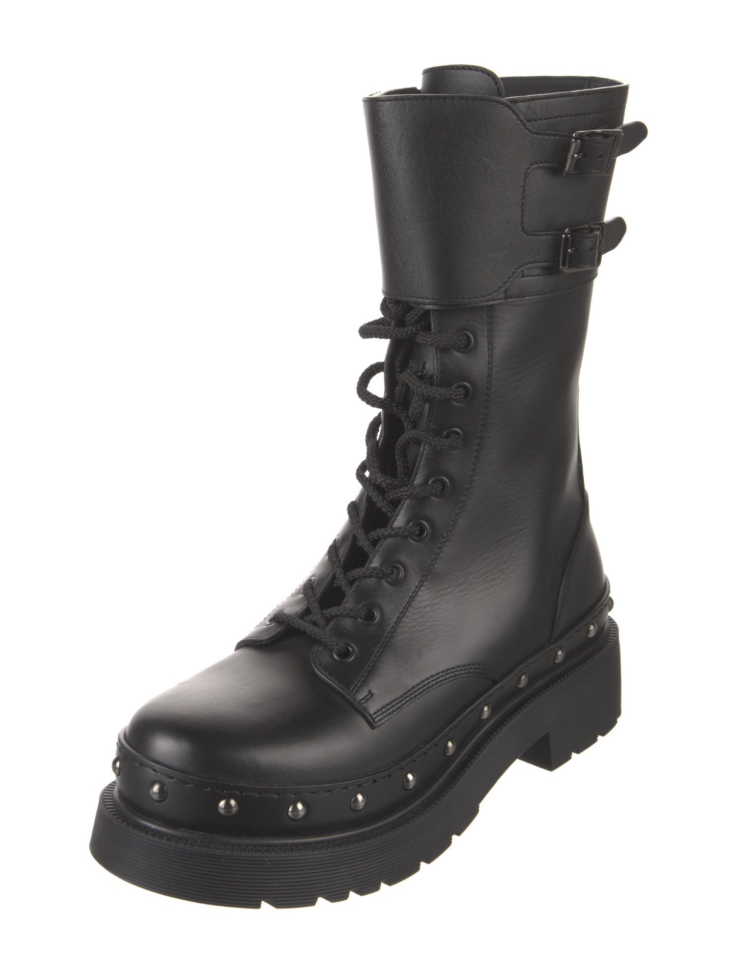 Christian Dior Leather Combat Boots