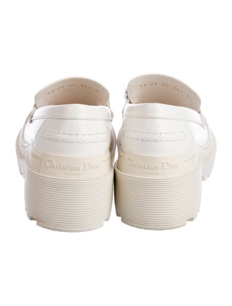 Christian Dior Leather Whipstitch Trim Loafers