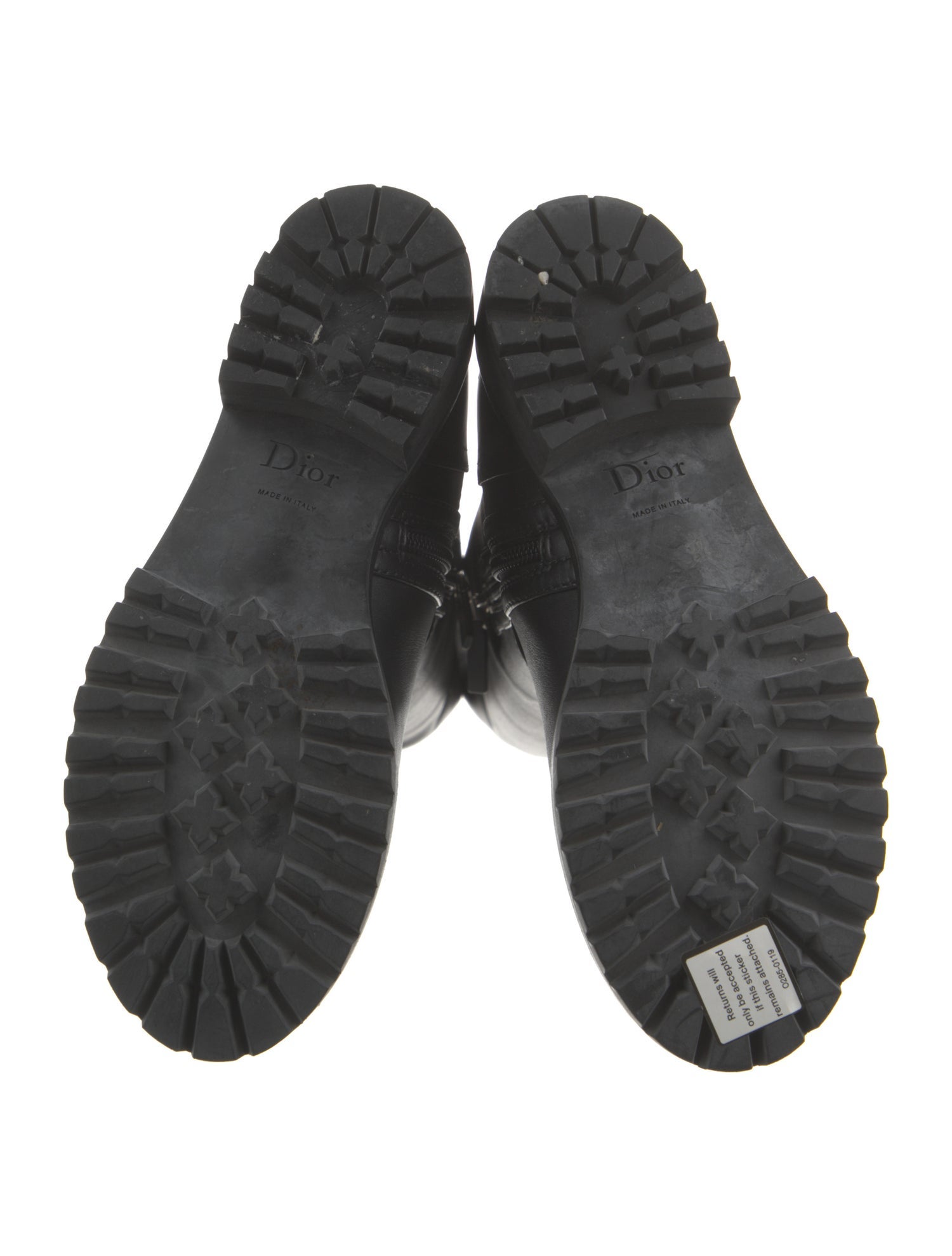 Christian Dior Cannage Pattern Leather Boots