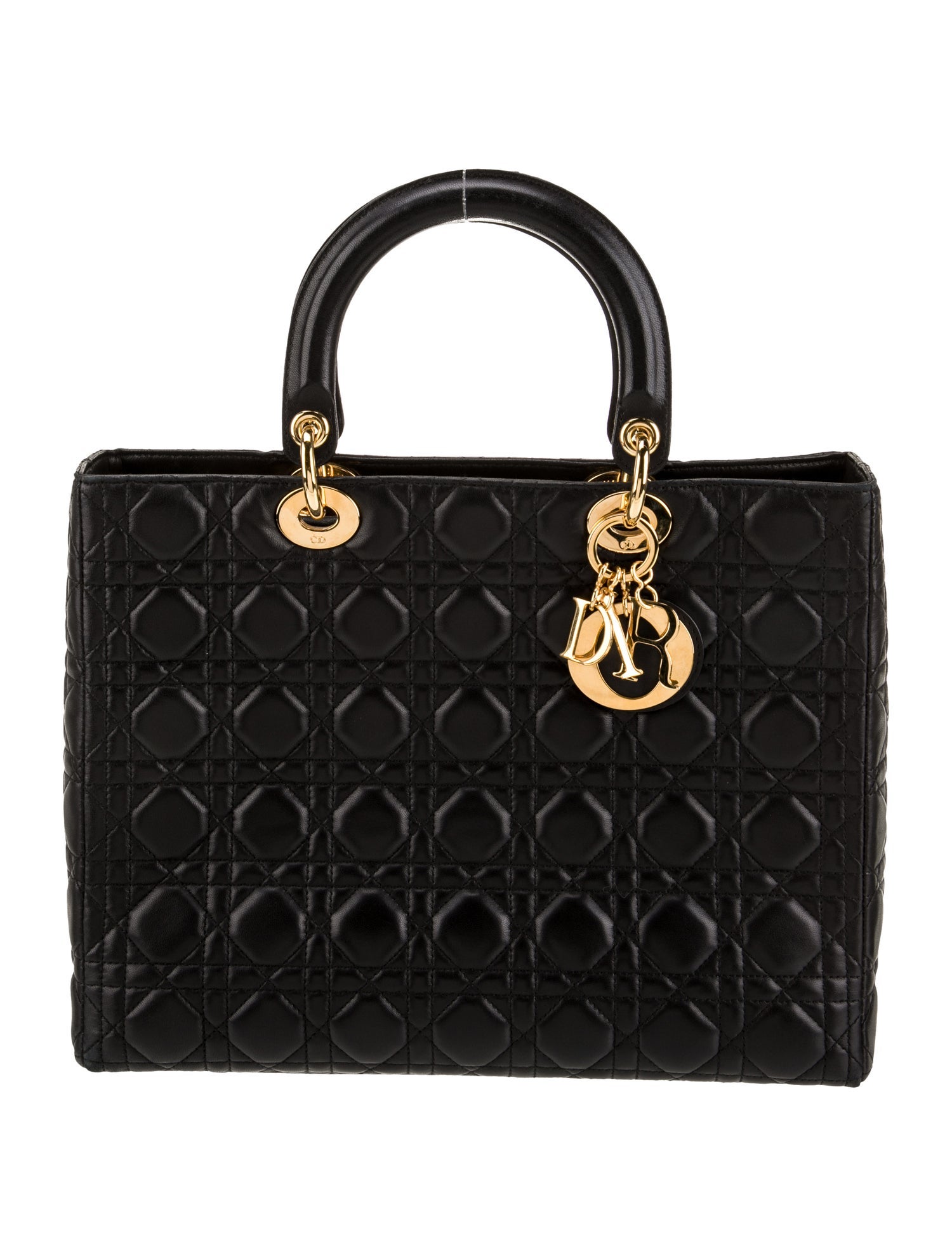 Christian Dior Leather Top Handle Bag