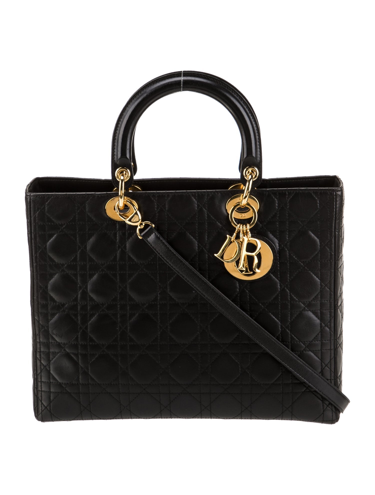 Christian Dior Leather Top Handle Bag