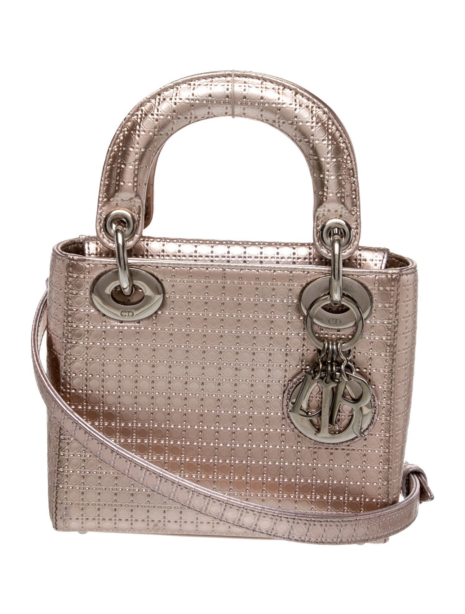 Christian Dior Patent Leather Top Handle Bag