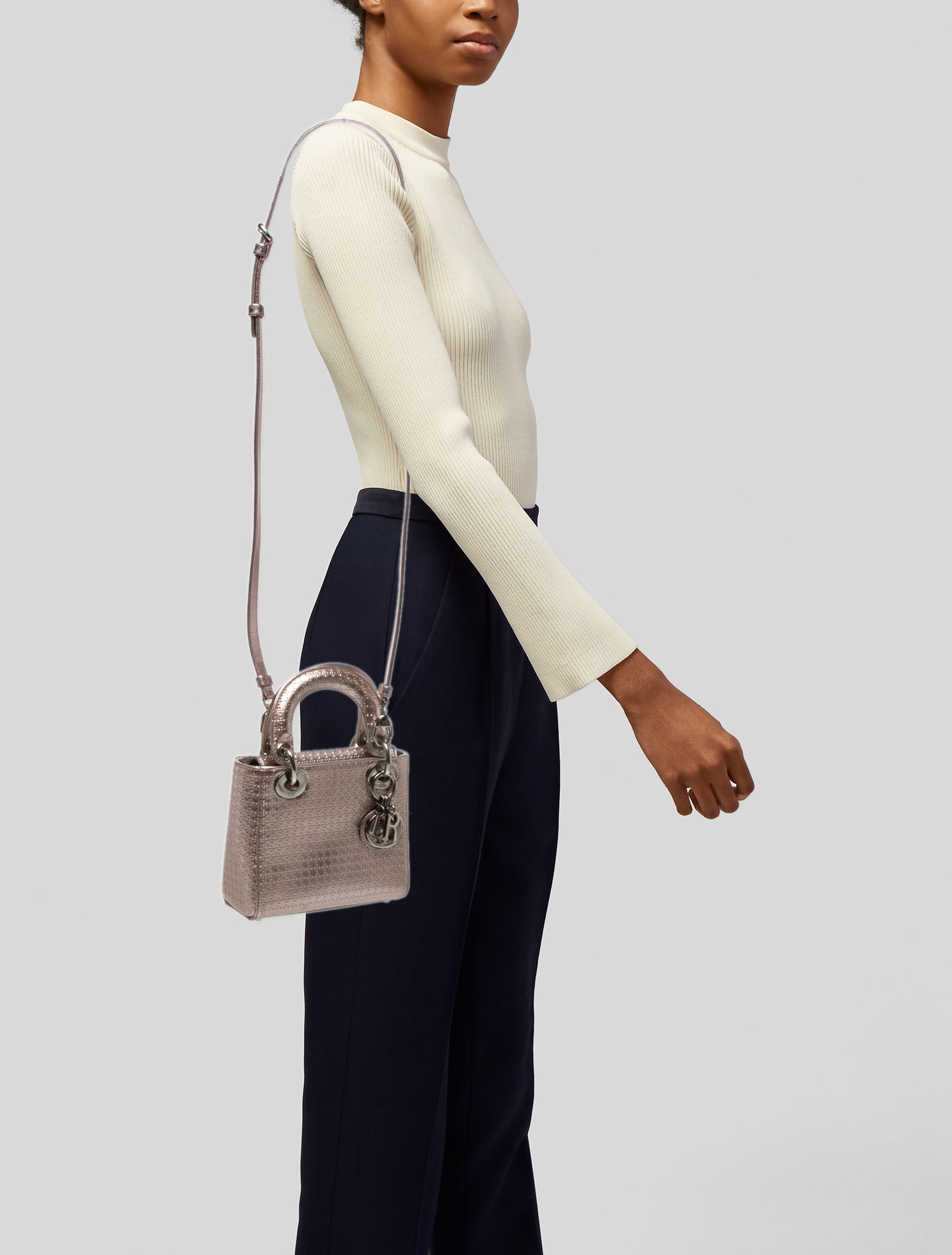 Christian Dior Patent Leather Top Handle Bag