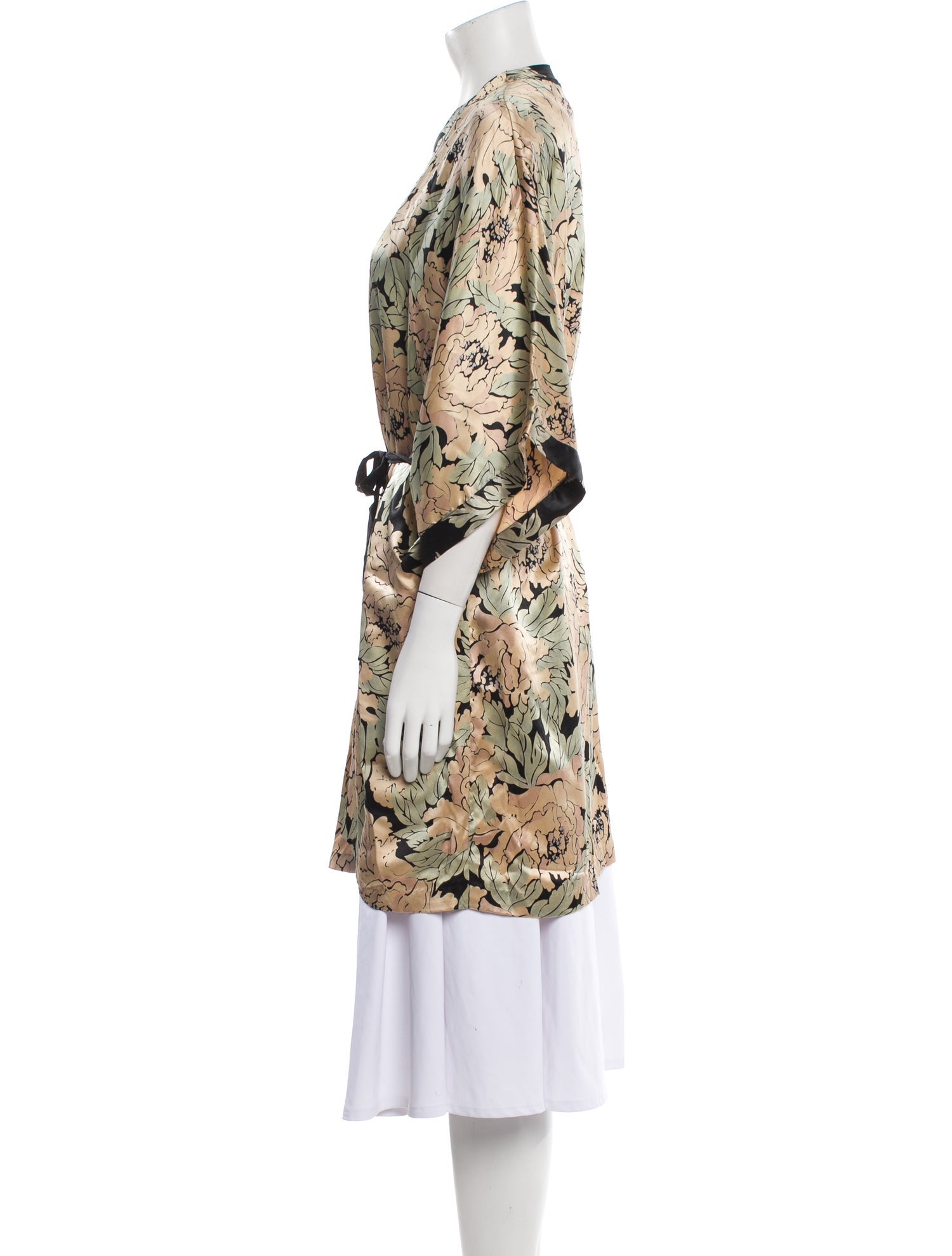 Christian Dior Silk Floral Print Robe