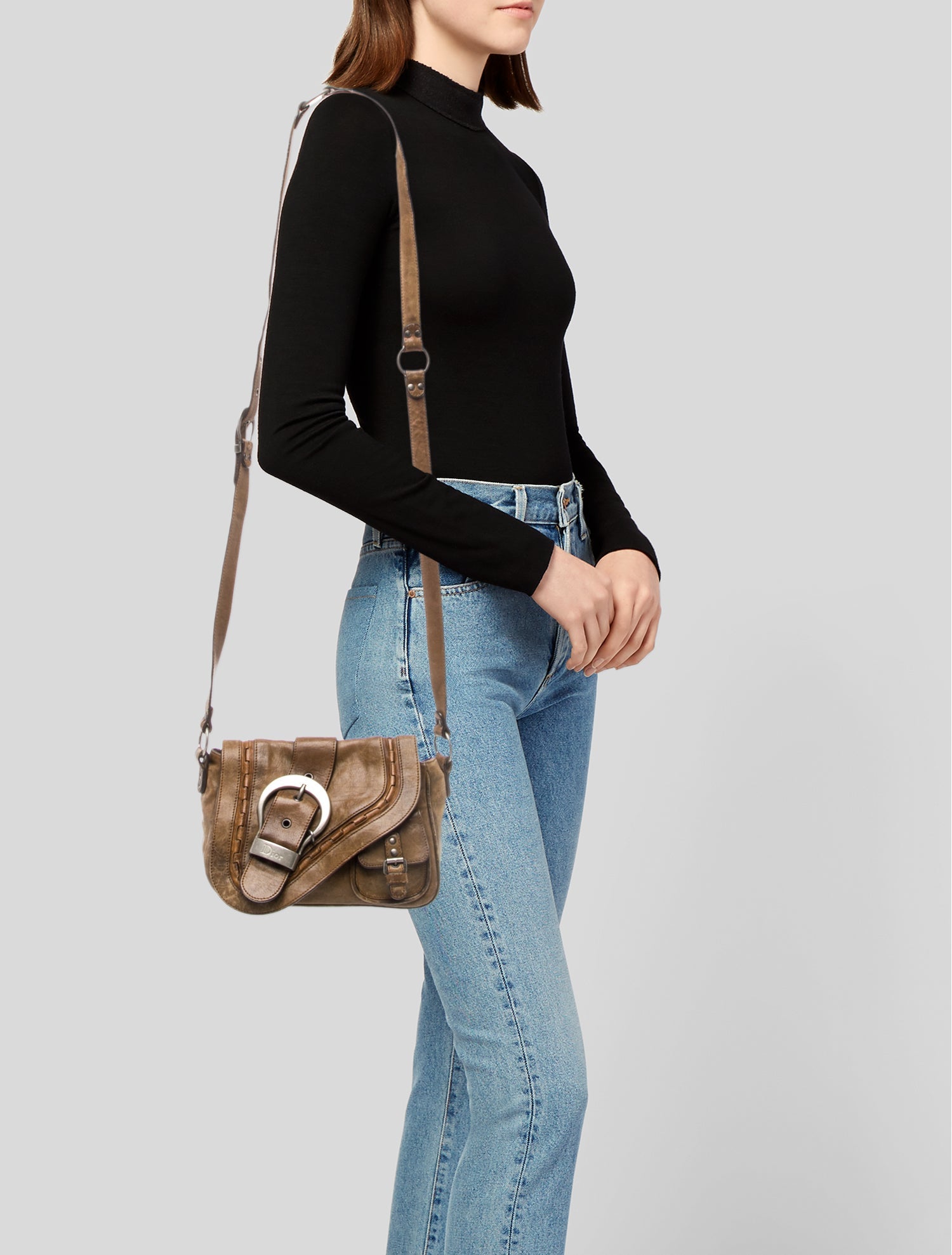 Christian Dior Leather Gaucho Saddle