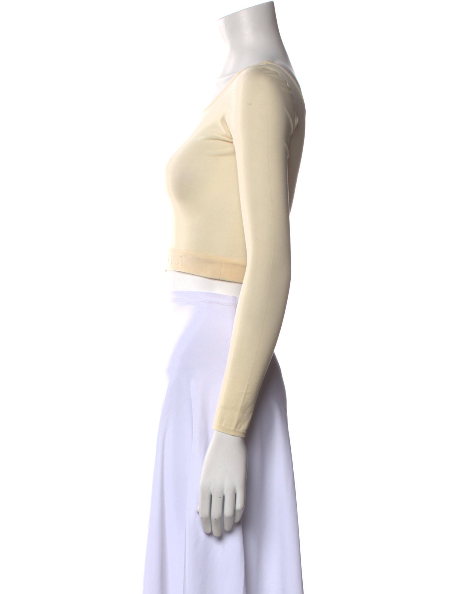 Christian Dior Nylon Bateau Neckline Crop Top