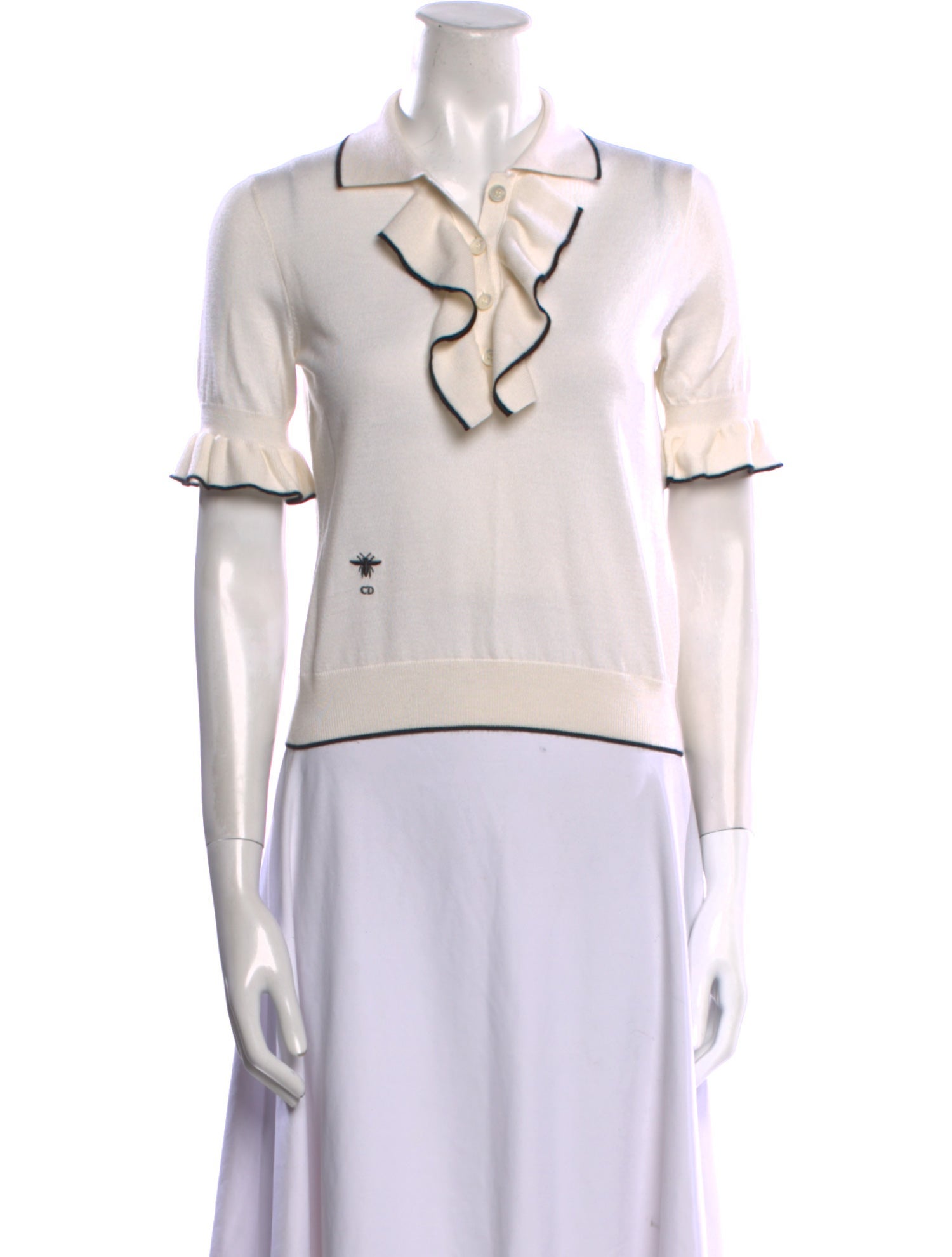 Christian Dior Cashmere V-Neck Polo w/ Tags