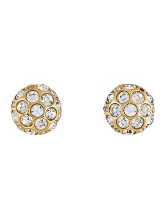 Christian Dior Vintage Crystal Clip-On Earrings