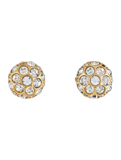 Christian Dior Vintage Crystal Clip-On Earrings