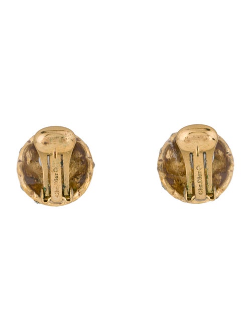 Christian Dior Vintage Crystal Clip-On Earrings