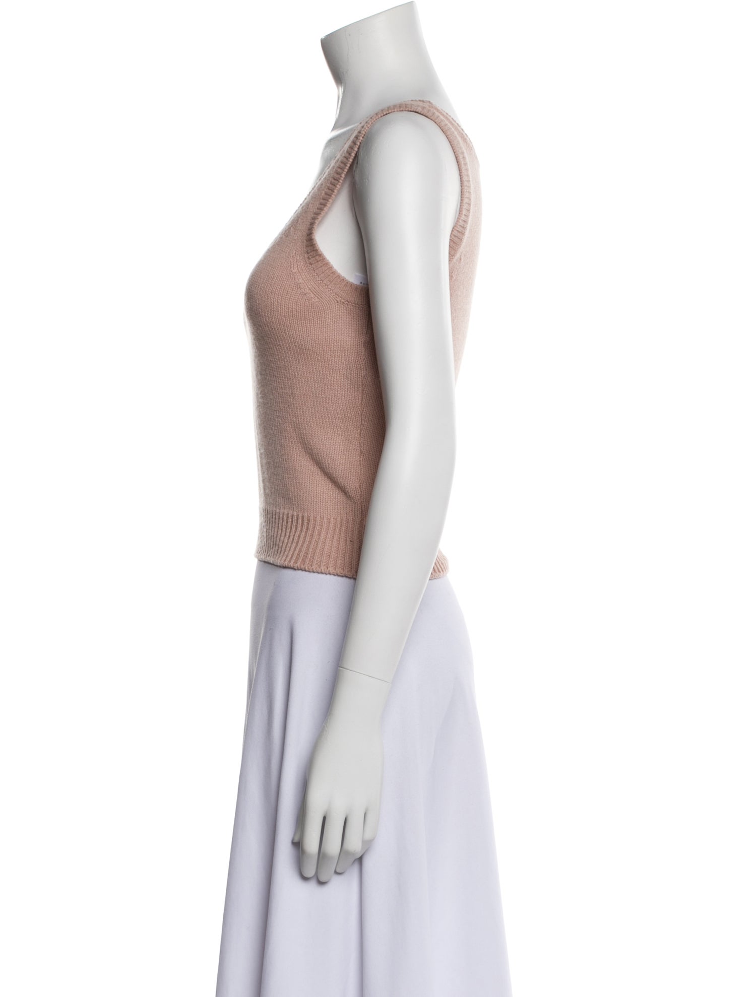 Christian Dior Cashmere Scoop Neck Crop Top