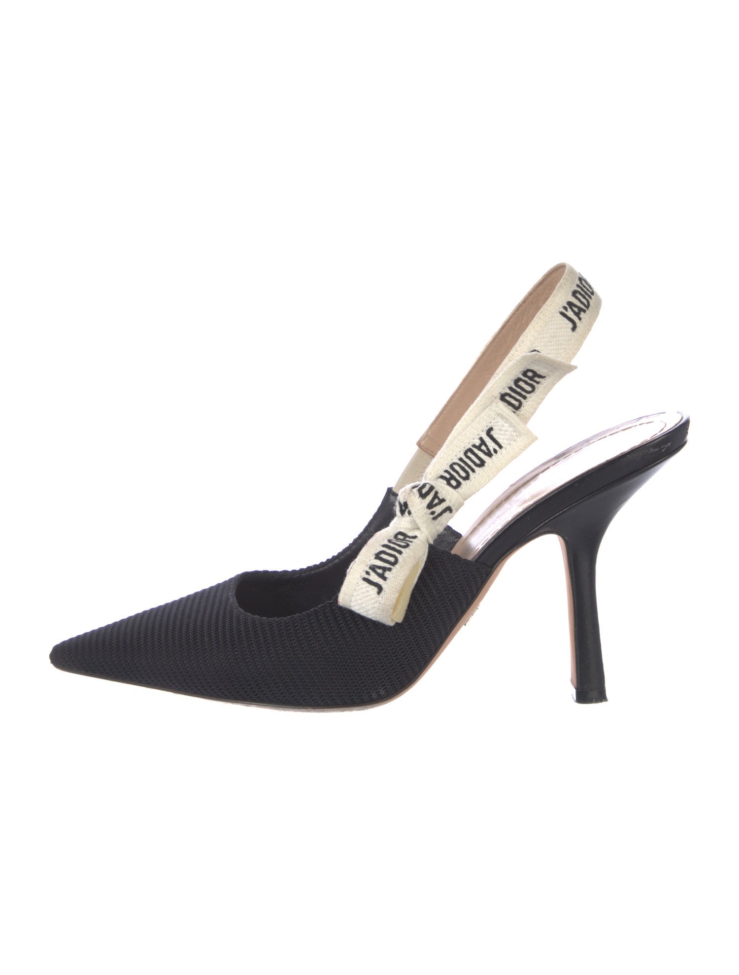 Christian Dior Printed Bow Accents Slingback Pumps