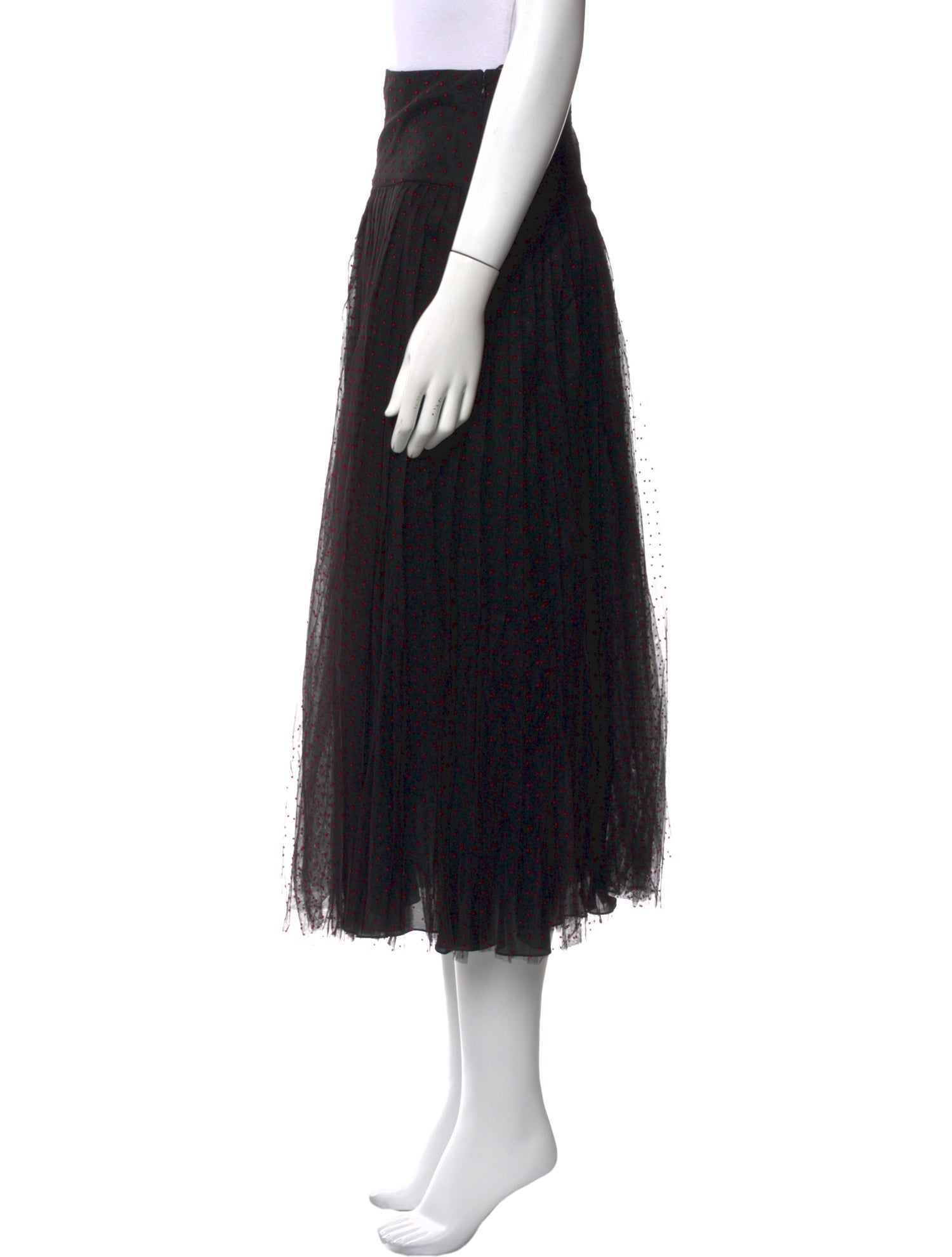 Christian Dior Mesh Accents Midi Length Skirt