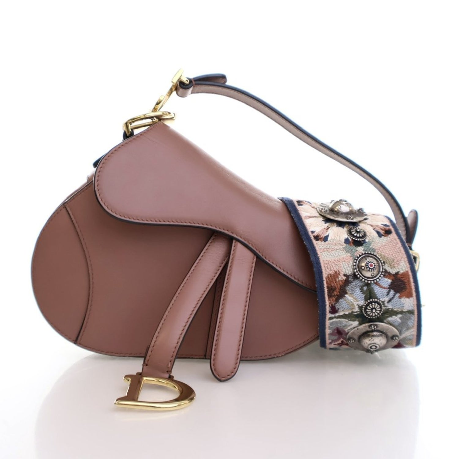 Christian Dior Calfskin Saddle Bag Mini