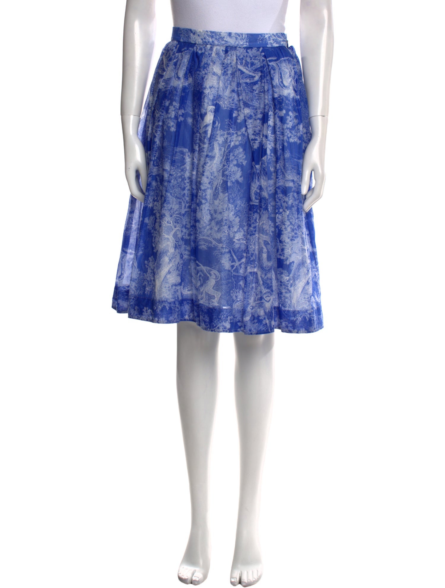 Christian Dior Floral Print Knee-Length Skirt