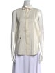Christian Dior Silk Striped Button-Up Top