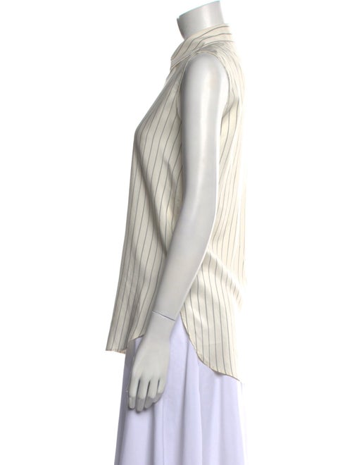 Christian Dior Silk Striped Button-Up Top