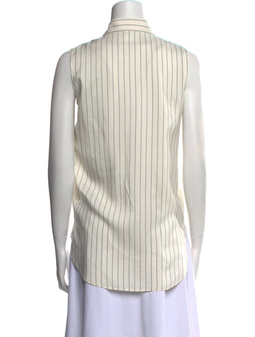 Christian Dior Silk Striped Button-Up Top