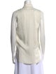 Christian Dior Silk Striped Button-Up Top