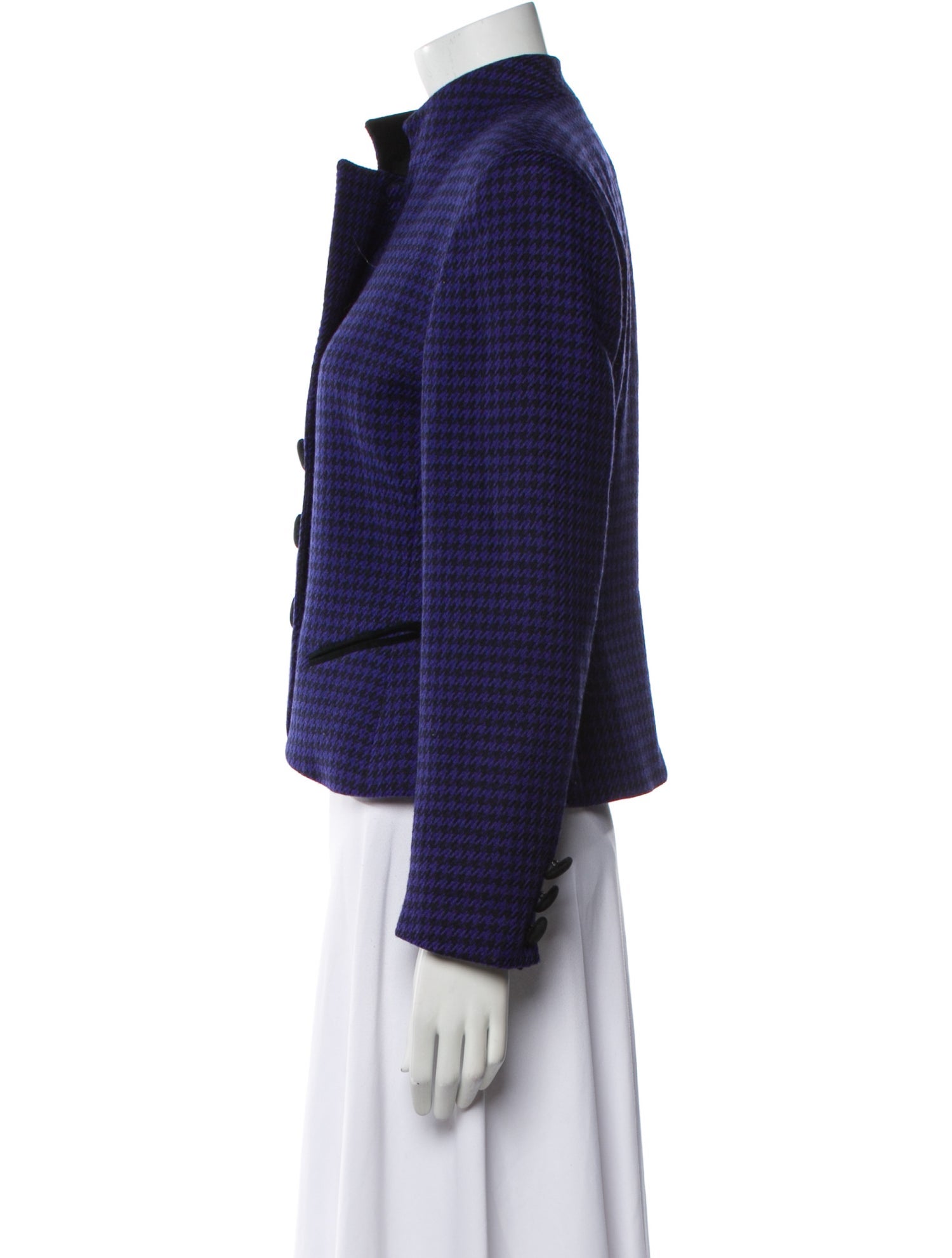 Christian Dior Wool Houndstooth Print Jacket