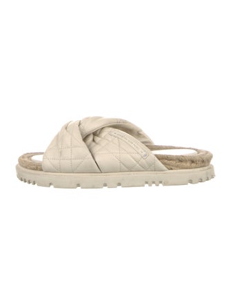 Christian Dior Cannage Pattern Leather Espadrilles