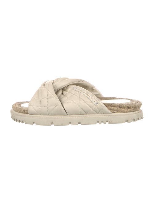 Christian Dior Cannage Pattern Leather Espadrilles
