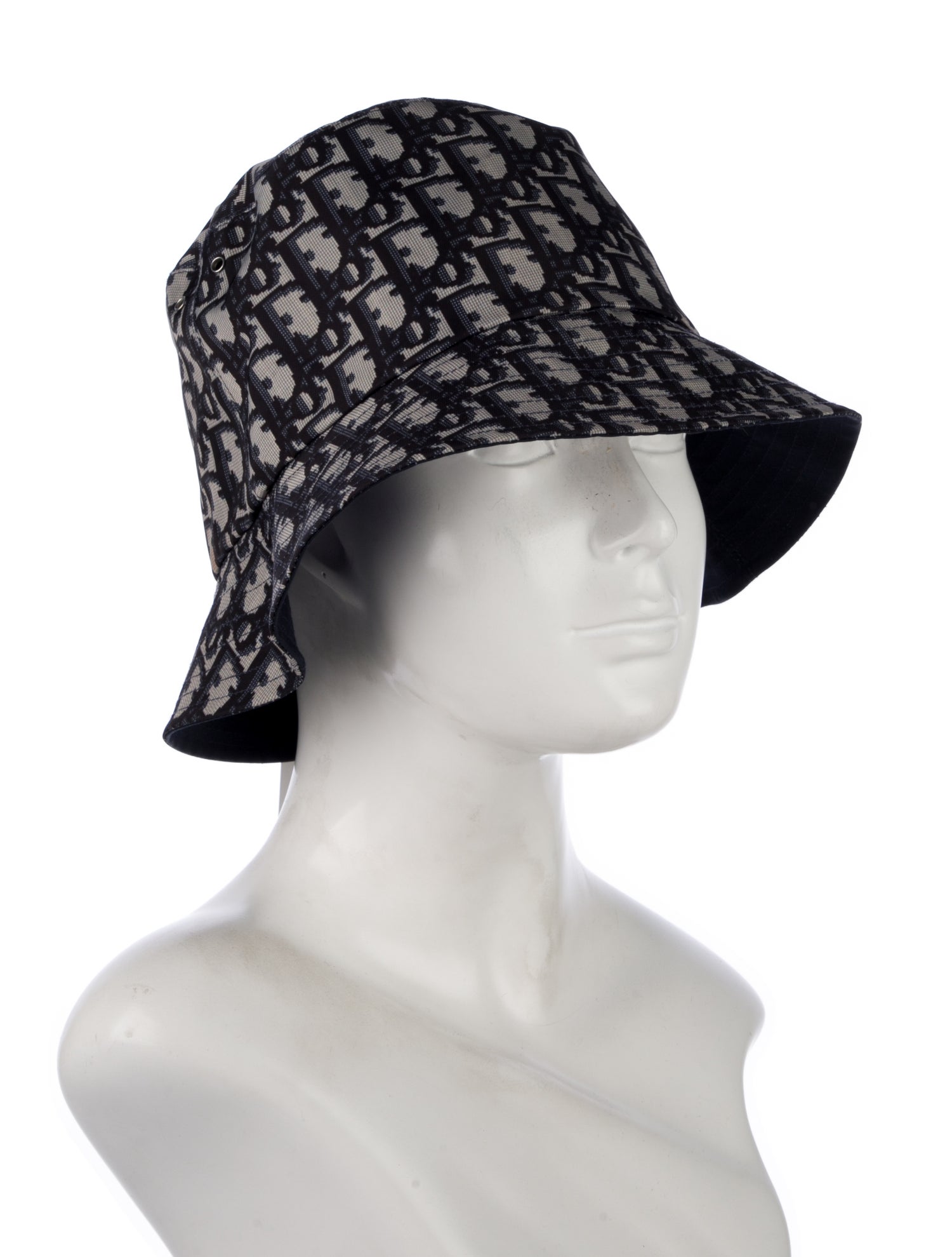 Christian Dior Reversible Oblique Teddy-D Small Brim Bucket Hat