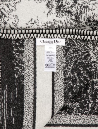 Christian Dior Toile de Jouy Scotland Throw Blanket