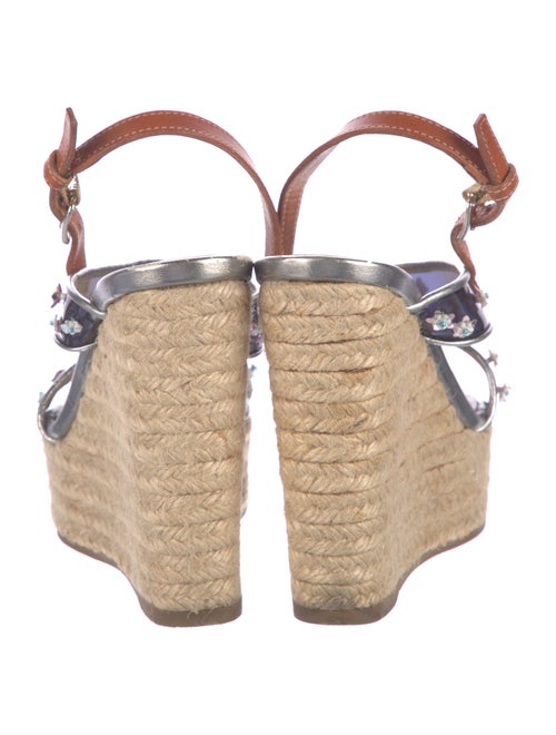 Christian Dior Raffia Colorblock Pattern Espadrilles