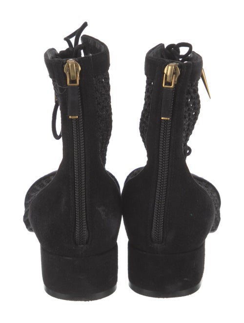 Christian Dior Suede Mesh Accents T-Strap Pumps