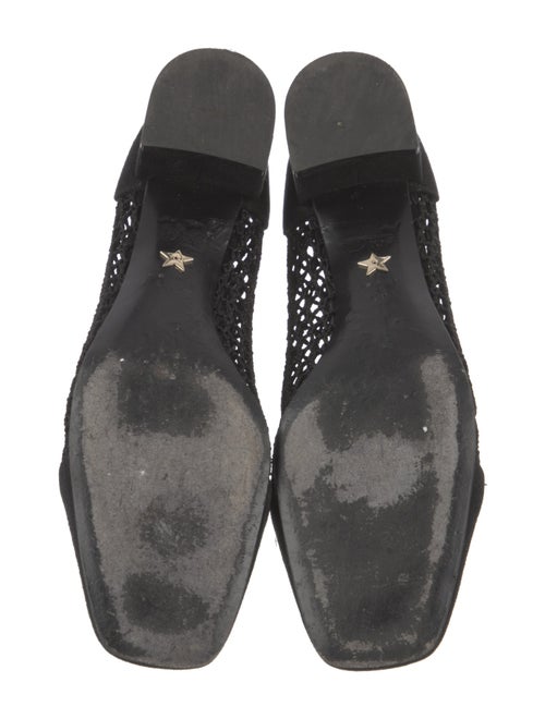 Christian Dior Suede Mesh Accents T-Strap Pumps