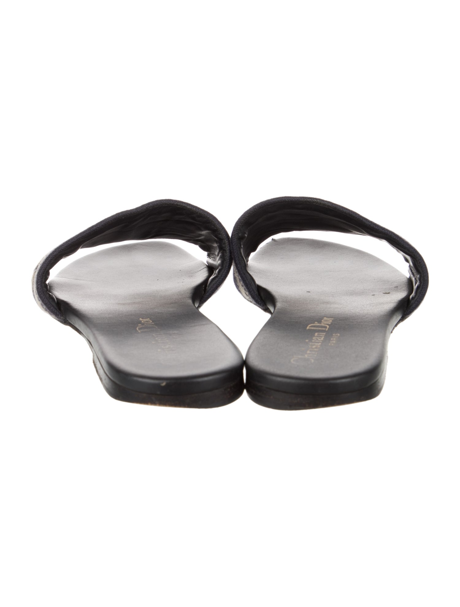 Christian Dior Canvas Printed Slides