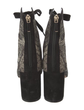 Christian Dior Suede Printed Combat Boots