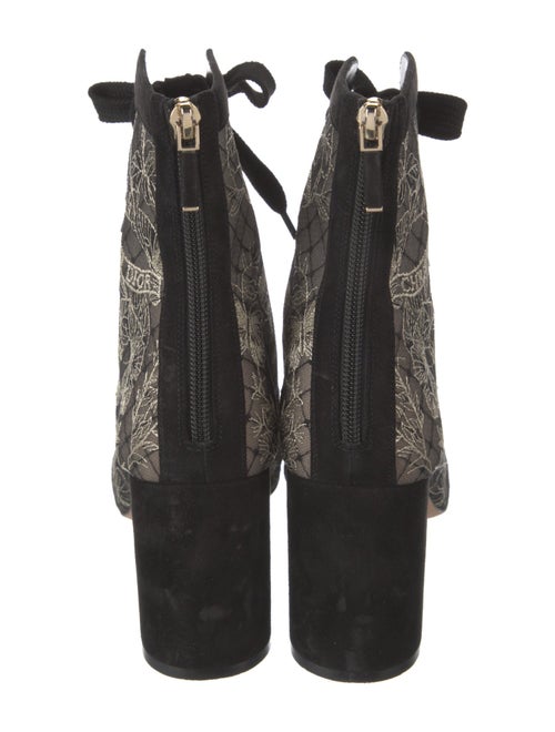 Christian Dior Suede Printed Combat Boots
