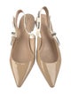 Christian Dior Patent Leather Printed Slingback Flats