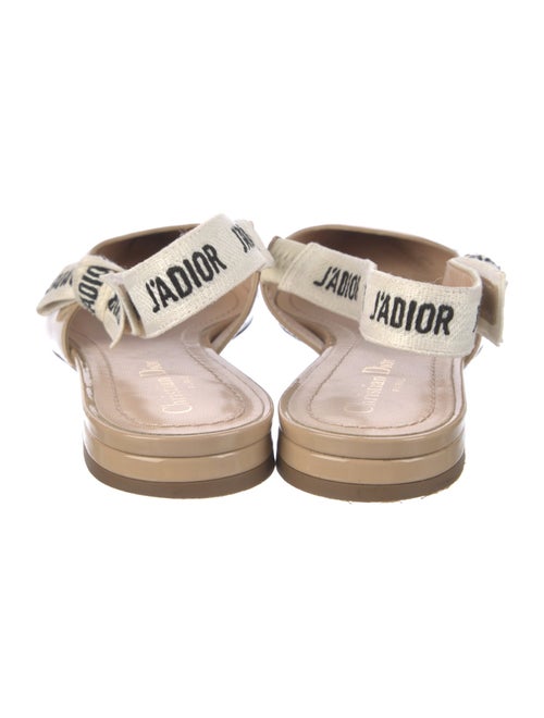 Christian Dior Patent Leather Printed Slingback Flats