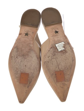 Christian Dior Patent Leather Printed Slingback Flats