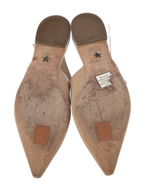 Christian Dior Patent Leather Printed Slingback Flats