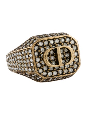 Christian Dior Crystal CD Ring