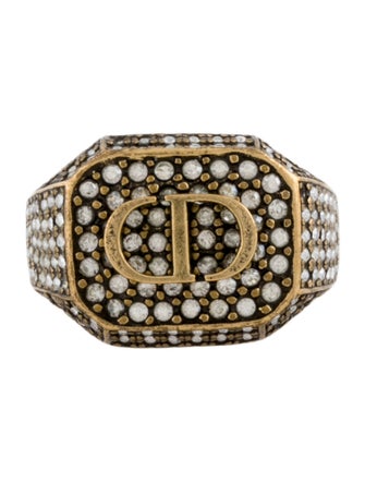 Christian Dior Crystal CD Ring