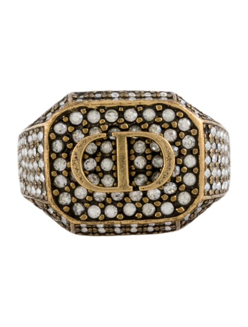 Christian Dior Crystal CD Ring