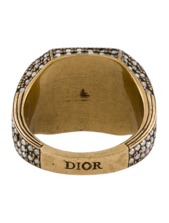 Christian Dior Crystal CD Ring