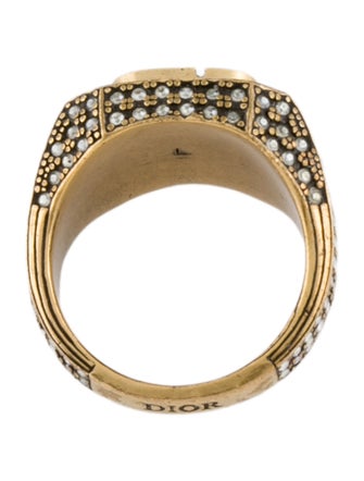 Christian Dior Crystal CD Ring
