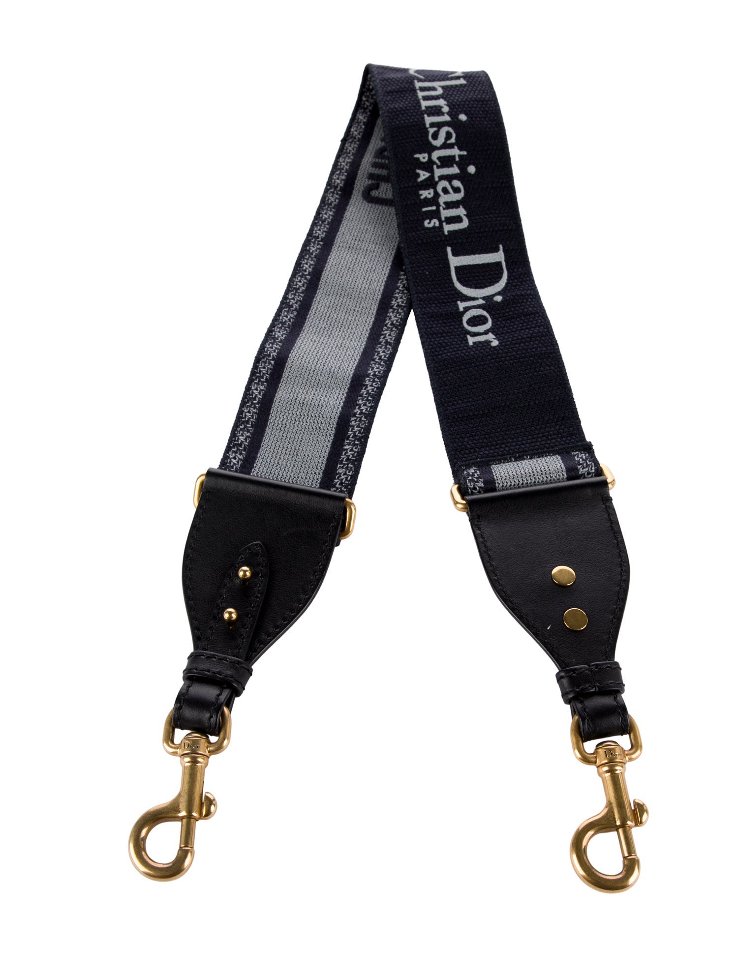 Christian Dior Gold-Tone Canvas Strap