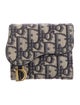 Christian Dior Saddle Cardholder Oblique Jacquard Compact Wallet